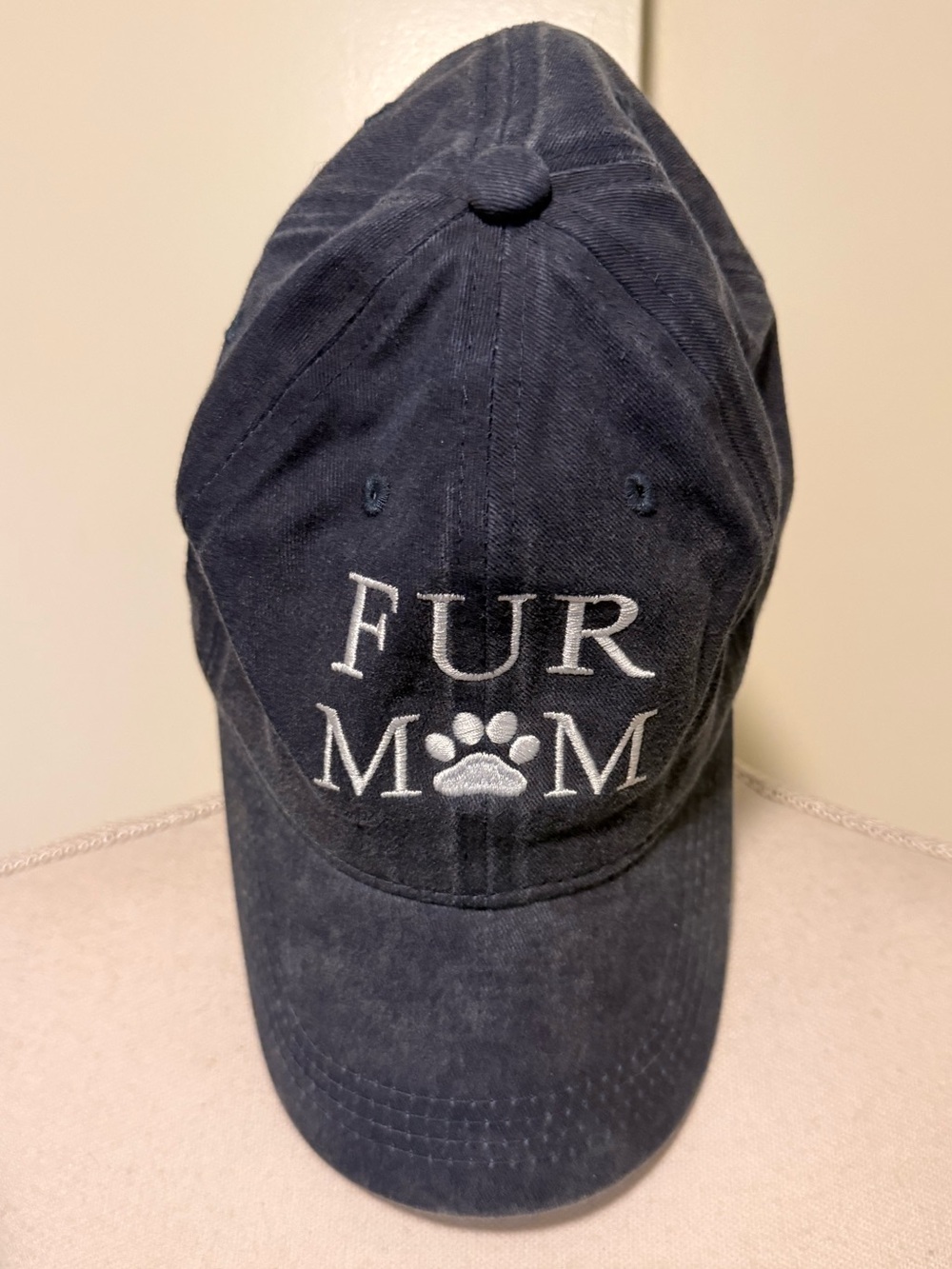 Fur Mom Denim Baseball Cap Hat